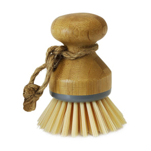 JVL Bamboo Round Dish Brush
