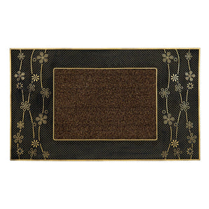 JVL Daisy PVC Pin Doormat - Gold