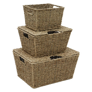 JVL Seagrass Rect Basket
