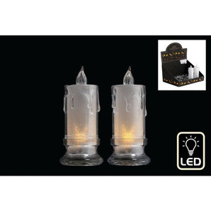 Led Acrylic Candle W/holder