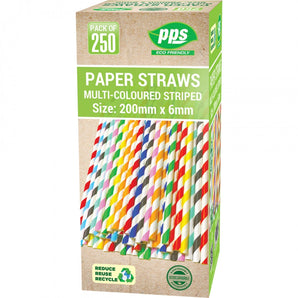 Multi-Coloured Paper Straw