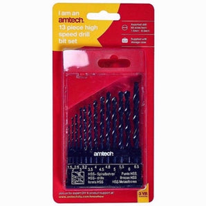 Amtech Drill High Speed Steel Set