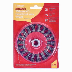 Amtech Wire Wheel Brush Knotted