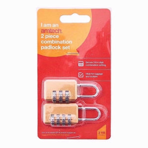 Amtech Padlock Combination Set