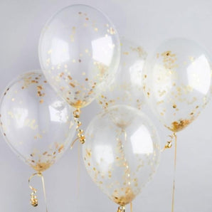 Gold Confetti Balloons